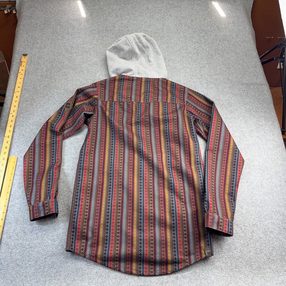 686 Parklan Aloha Bonded Jacket Men's S Aztec Pattern Thermal 4 Hoodie Pullover - Picture 7 of 9